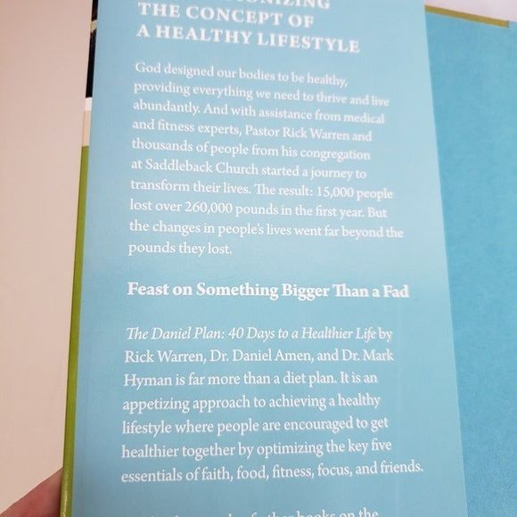 The Daniel Plan 40 Days to a Healthier Life HBDJ Book Rick Warren - Picture 4 of 9